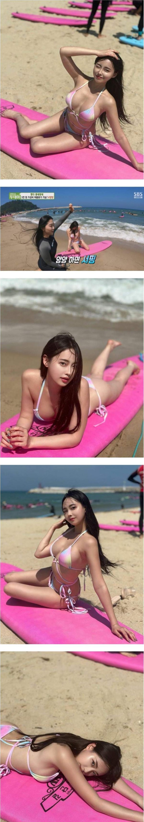 너무 예쁜 양양 서핑녀